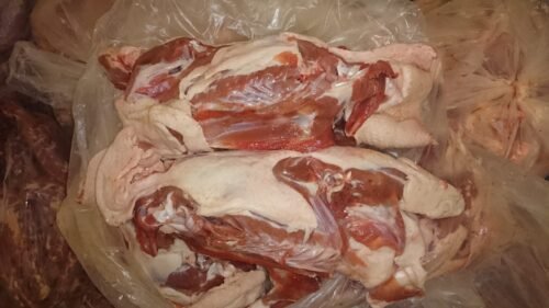 the dogs butcher duck carcass