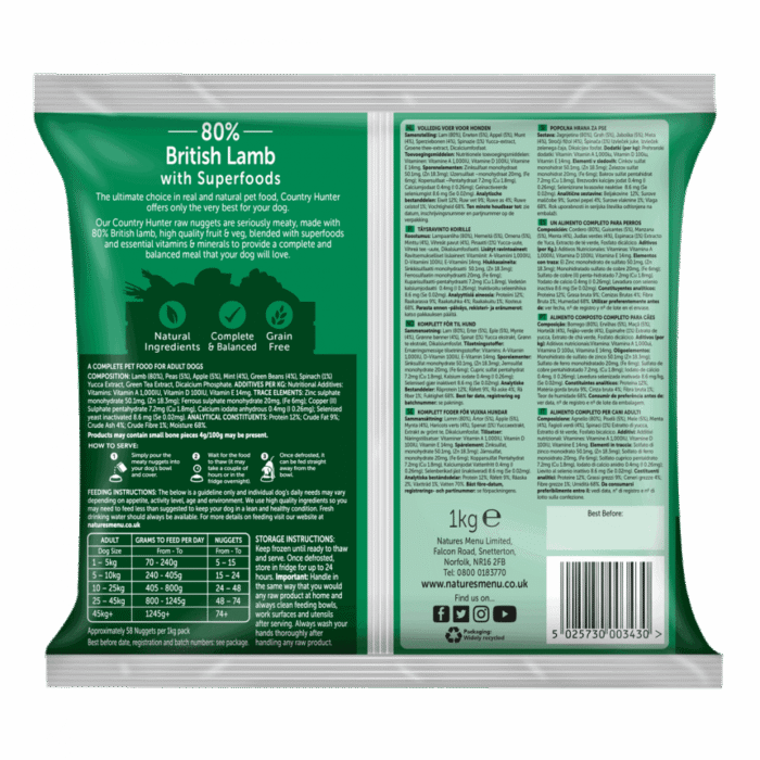 Natures Menu Raw Superfood Nuggets British Lamb - Image 2