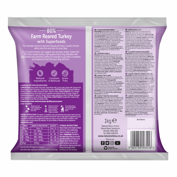 Natures Menu Raw Superfood Nuggets Farm Reared Turkey - Image 2