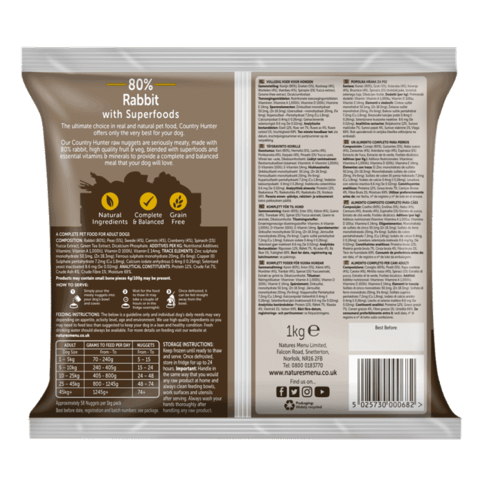 Natures Menu Country Hunter Raw Superfood Nuggets Full-Flavoured Rabbit - Image 2