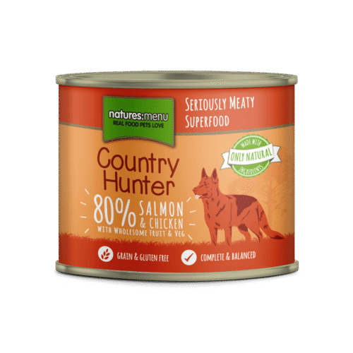 Natures Menu Country Hunter Dog Food Can Salmon with Chicken and Raspberry