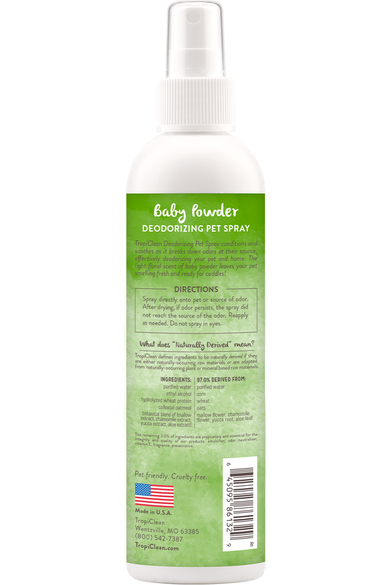 TropiClean Baby Powder Deodorizing Pet Spray - Image 2