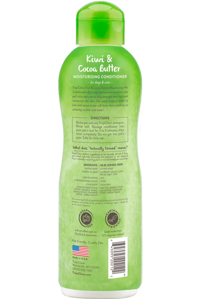 TropiClean Kiwi & Cocoa Butter Pet Conditioner - Image 2