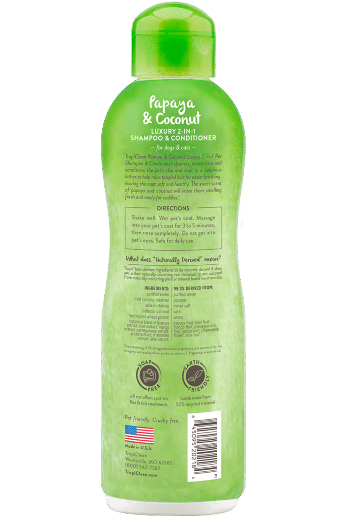 Tropiclean Papaya and Coconut Shampoo - Image 2
