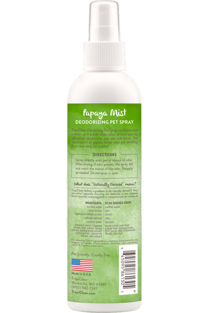 TropiClean Papaya Mist Deodorizing Pet Spray - Image 2