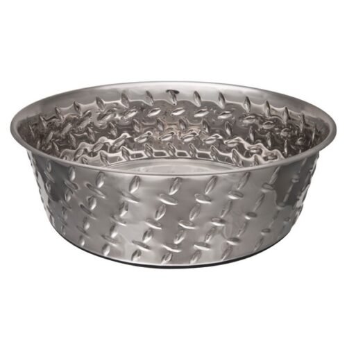 Diamond Plate Bowl W/ Non-Skid Bottom