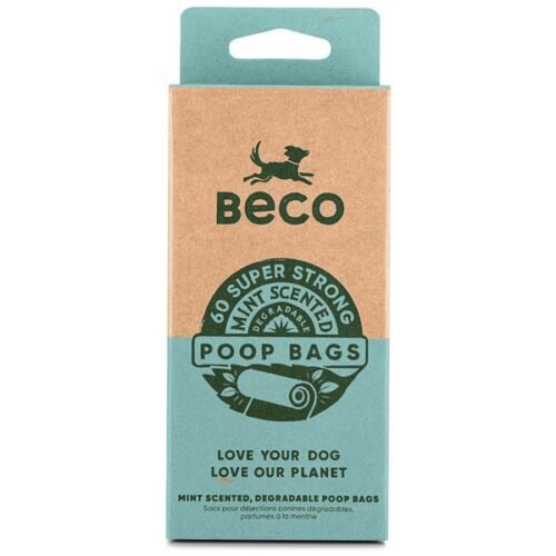 Beco Degradable Poop Bags Mint Scented 60 Pack